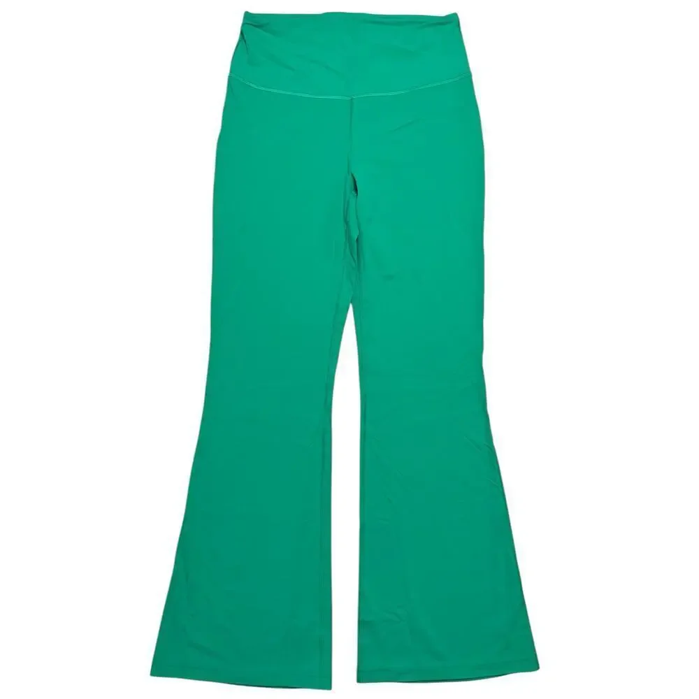 Lululemon Groove Super-High-Rise Flared Pants in Light Green‎ - Nulu Soft - 12 - Picture 3 of 11
